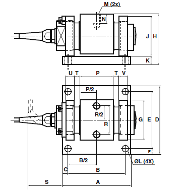 KOM-1-20KN称重模块产品尺寸图