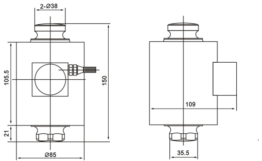 美国Suncells ZSNC-40T称重传感器尺寸