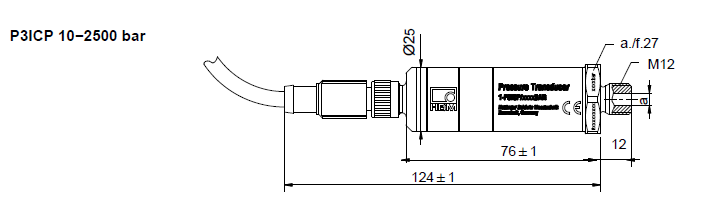 P3ICP压力传感器尺寸