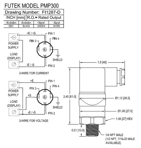 PMP300压力传感器尺寸