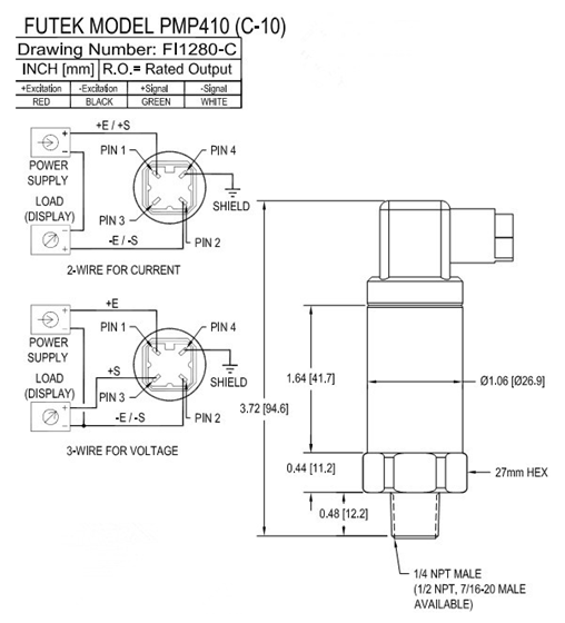 PMP410压力传感器尺寸