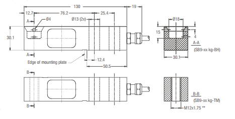 富林泰克SB9-250Kg-C3产品尺寸图