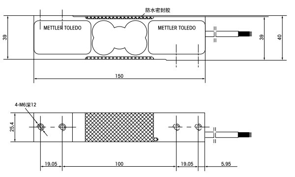 托利多MT1041-30Kg产品尺寸图