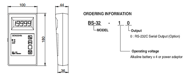 BS-32手提式仪表结构尺寸