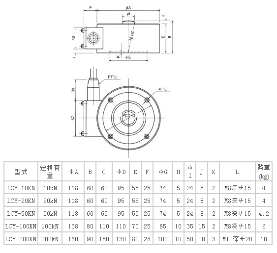 LCY-100KN产品尺寸图