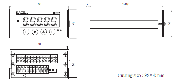 DN50W数字仪表尺寸图