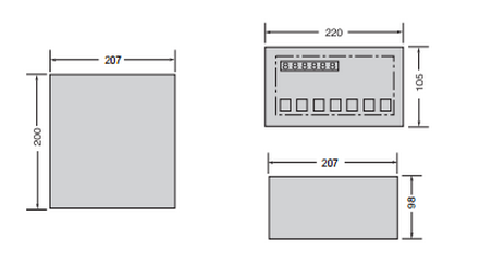 JS-320称重控制器产品尺寸图