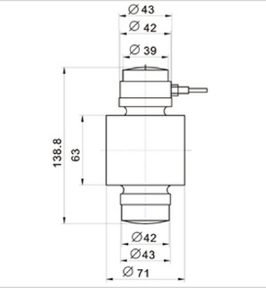 YZC-818称重传感器尺寸