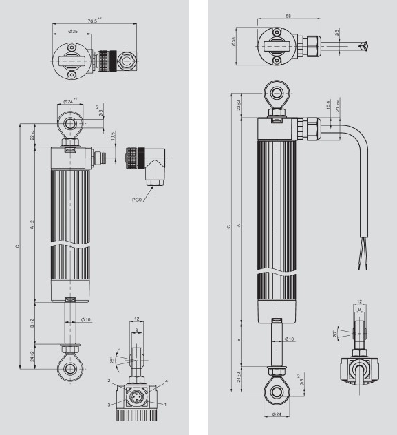 德国Novotechnik LWG-450产品尺寸图