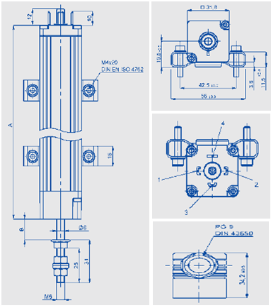 德国Novotechnik LWX-225直线位移传感器尺寸