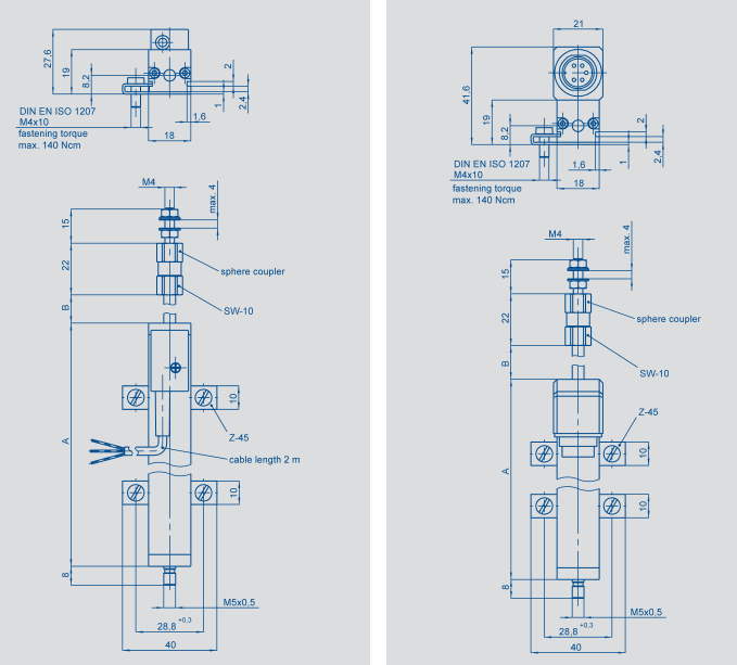 德国Novotechnik TS-25直线位移传感器尺寸图