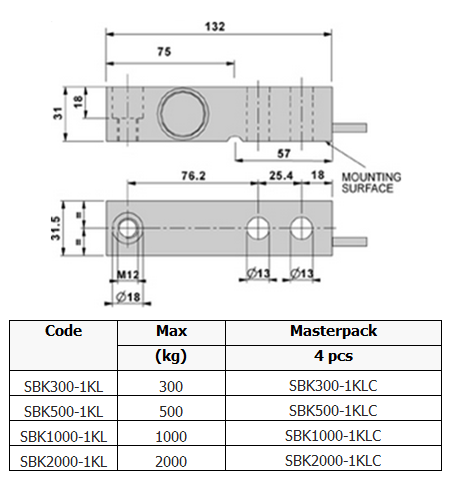 SBK1000-1KL产品尺寸图
