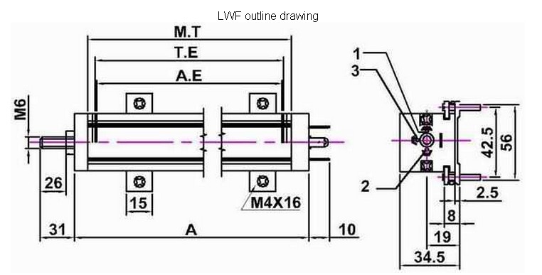 德国VOLFA LWF拉杆式位移传感器结构尺寸