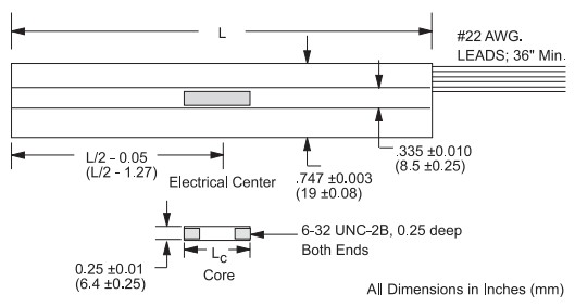 210-220直线式位移传感器尺寸图
