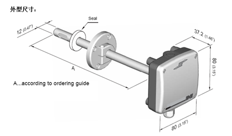 EE85温湿度变送器产品尺寸