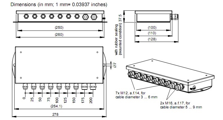 德国HBM VKD2R-8数字接线盒结构尺寸